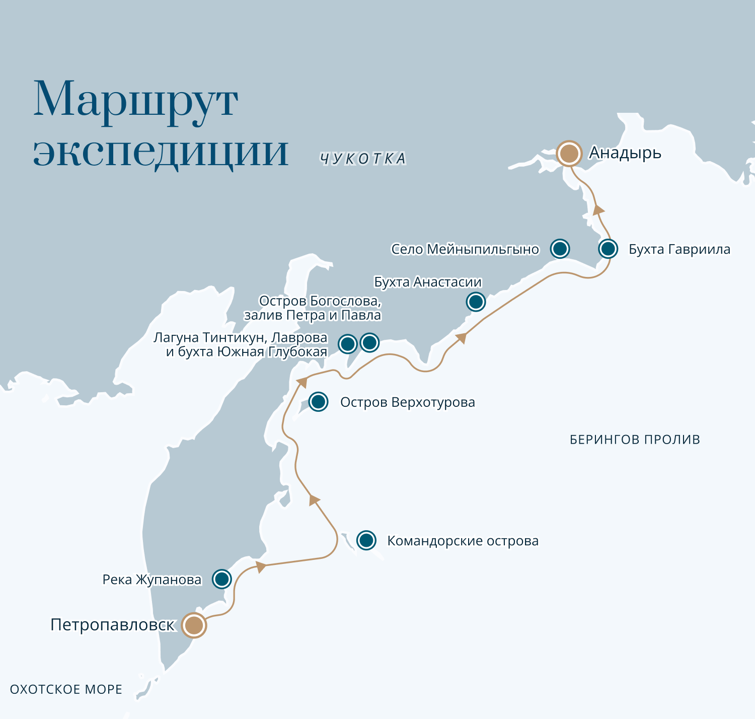 Карта маршрута экспедиции